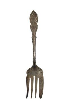 Antique Wm A Rogers A1 Silverplate Cold Meat Serving Fork Pat. June 1897 Ornate